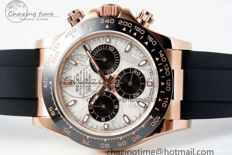 Dial QF Oysterflex Meteorite Strap SA4130 on Best 1:1 Edition Rubber 116515 Daytona 0718